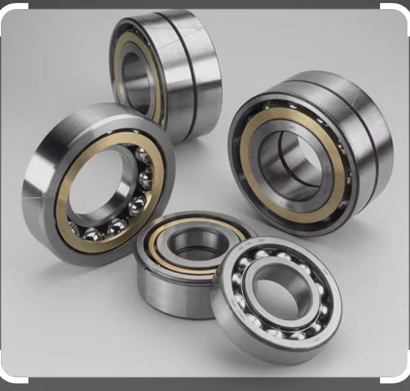 Close-up of precision industrial ball bearings for rotating machinery and heavy-duty equipment