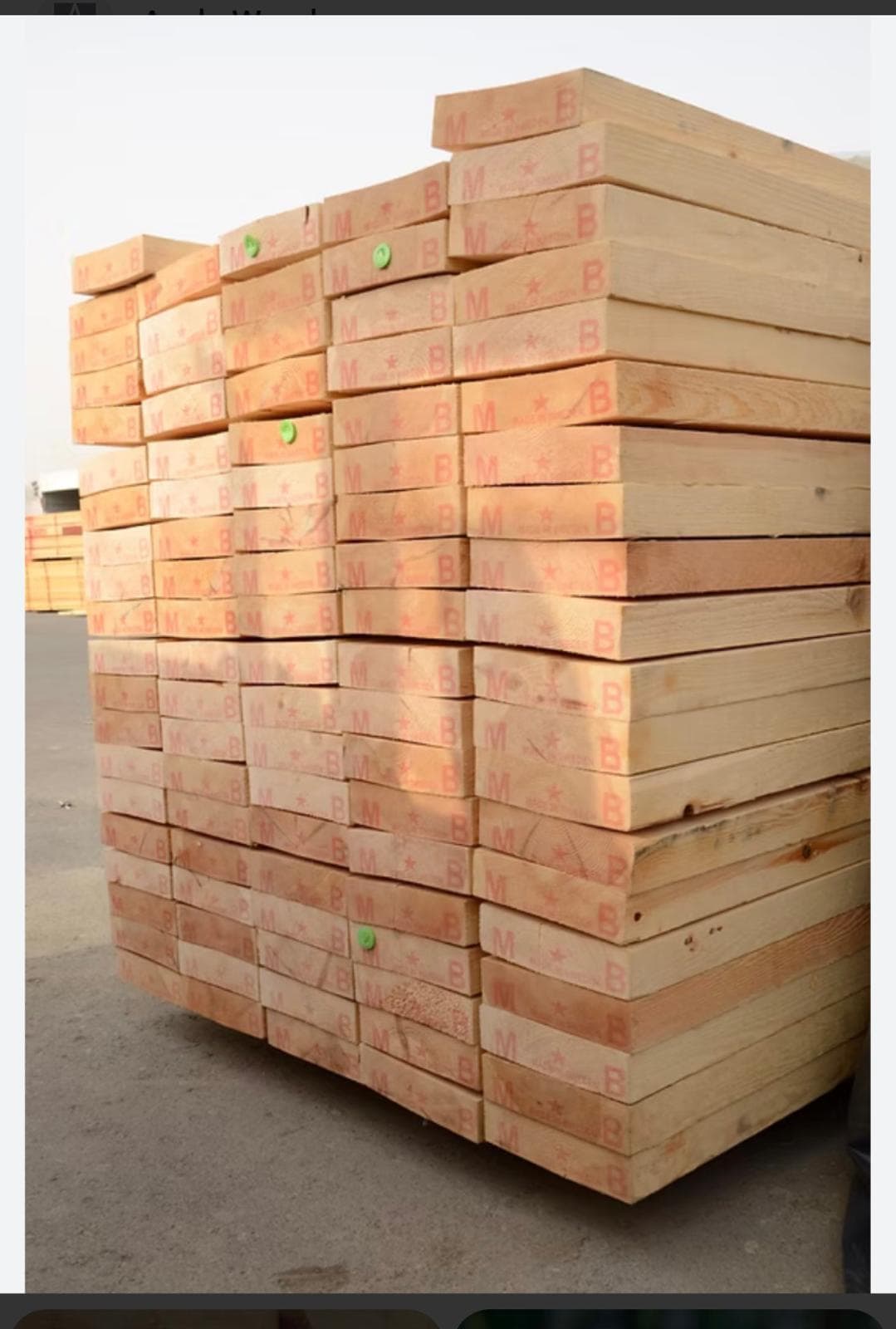 Bundled timber boards stacked for commercial distribution and project supply